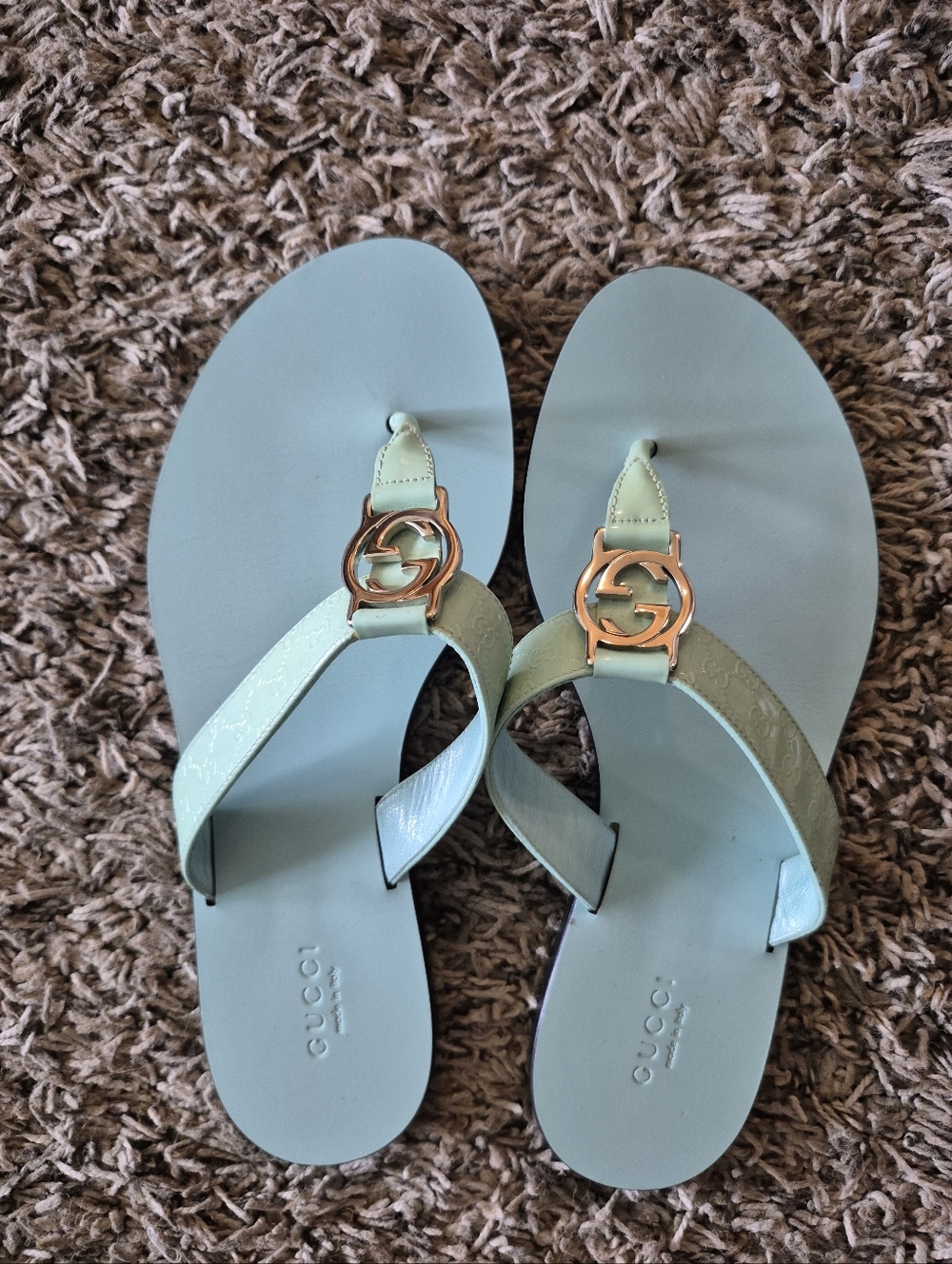 Gucci Guccissima Web Thong Sandals - Picture 5 of 16